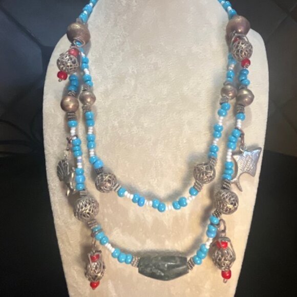 Rare Antique Guatemalan Chachal Necklace - Picture 3 of 7